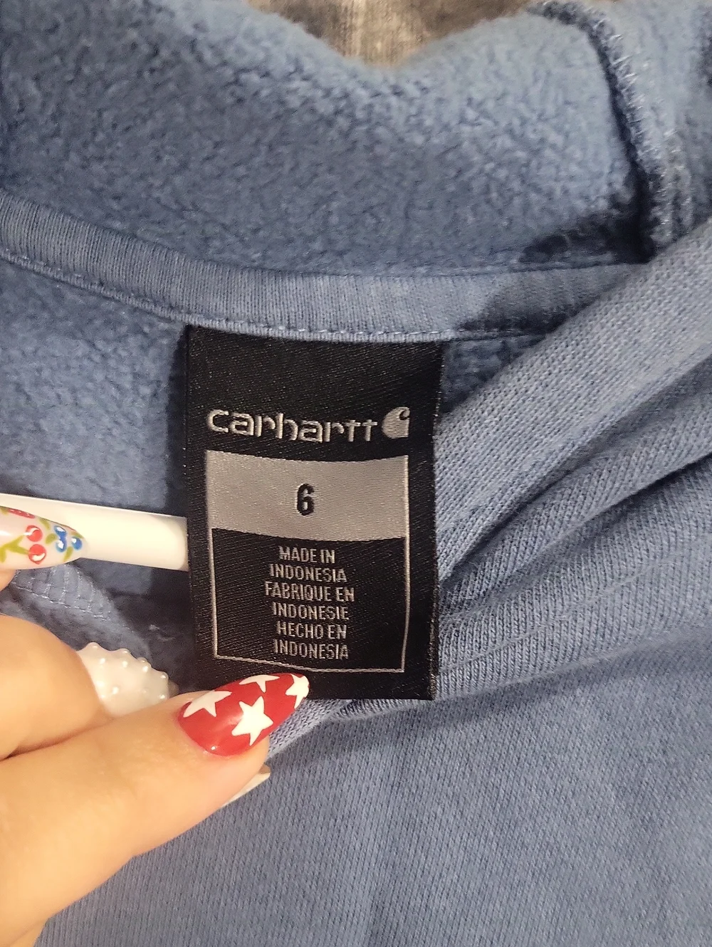 Carhartt Kids Light Blue Logo Hoodie
